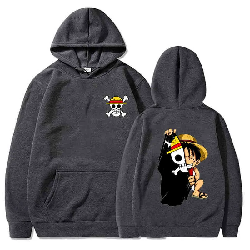 Anime One Piece Hoodies Erkek Kadın Moda Luffy Külotu Büyük Boyut Hoodie Twees Çocuk Hip Hop Coat Boys Erkek Giyim Sudaderas 504