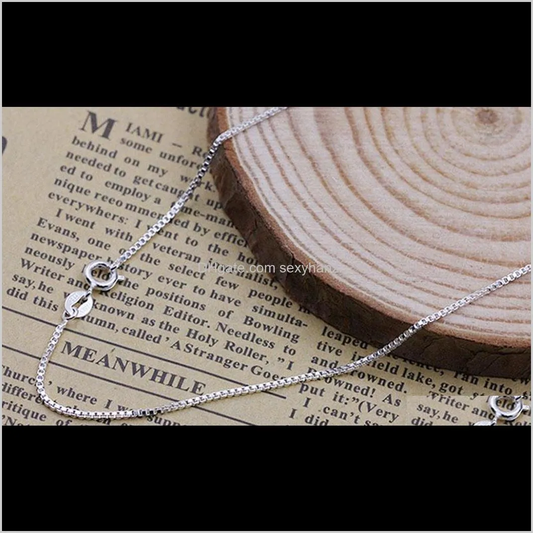 silver necklace chain box chain women necklace chain jewelry accessories will and sandy drop ship 380165