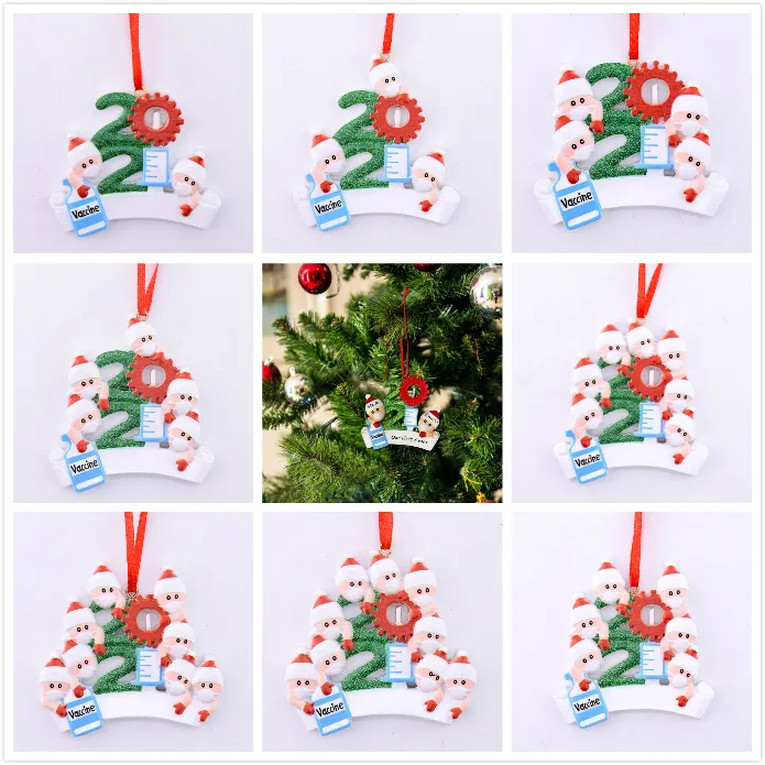 クリスマス検疫飾り2021パーソナライズされたおもちゃ生存者家族のクリスマスツリーの照明飾りの装飾パーティーの好意ギフト