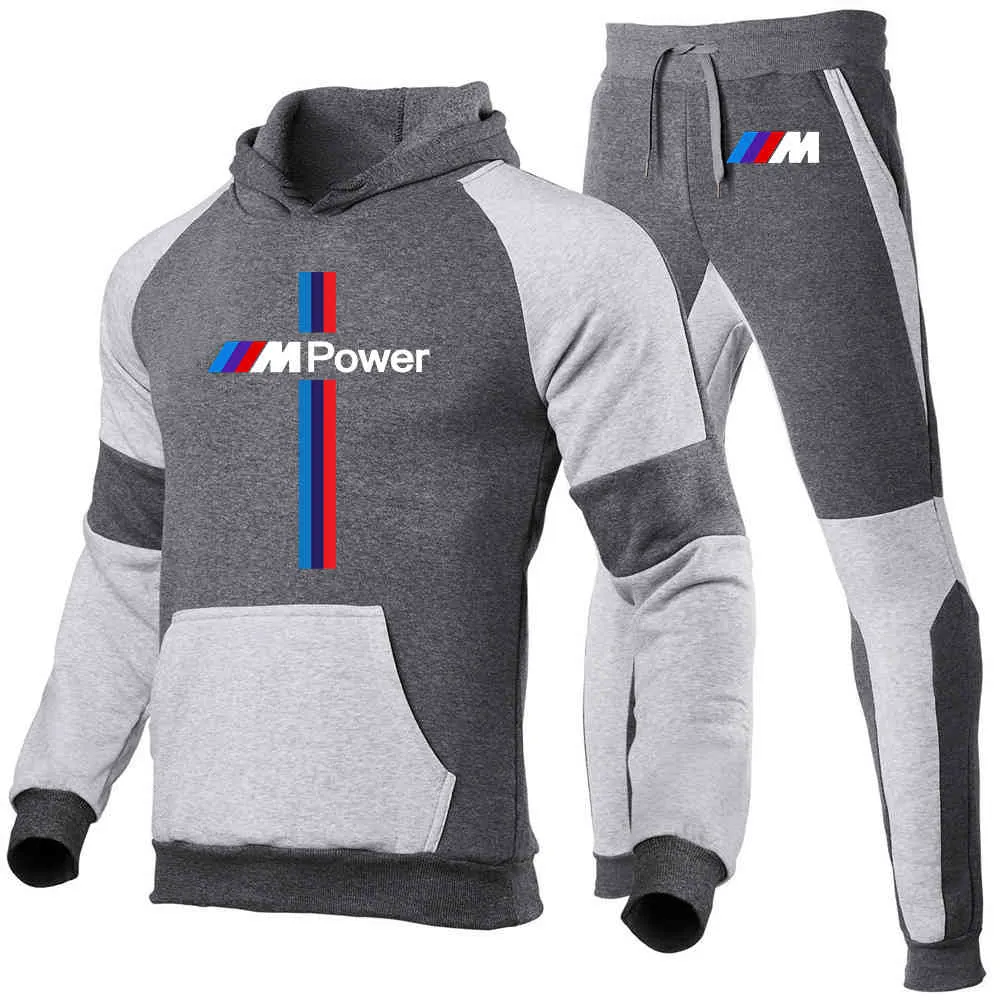 BMW Men s Fashion Hoodies Suits Sportswear Sweatsuits Autumn Winter Hooded Pullover