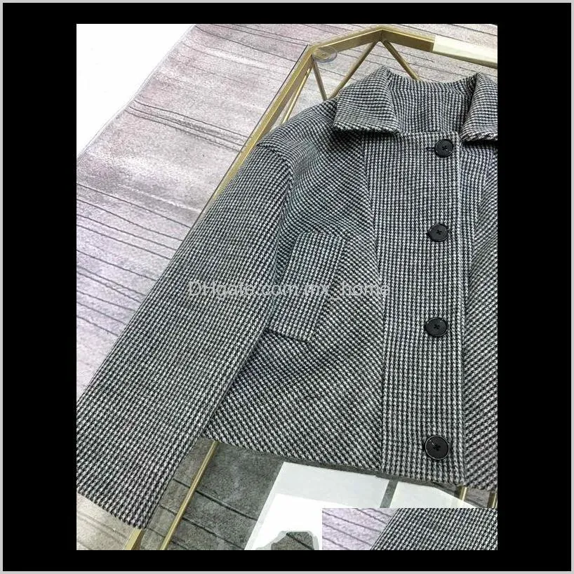 2020 autumn winter new luxury design warm fashion coat pant super classic casual all-match temperament lady suit shipping