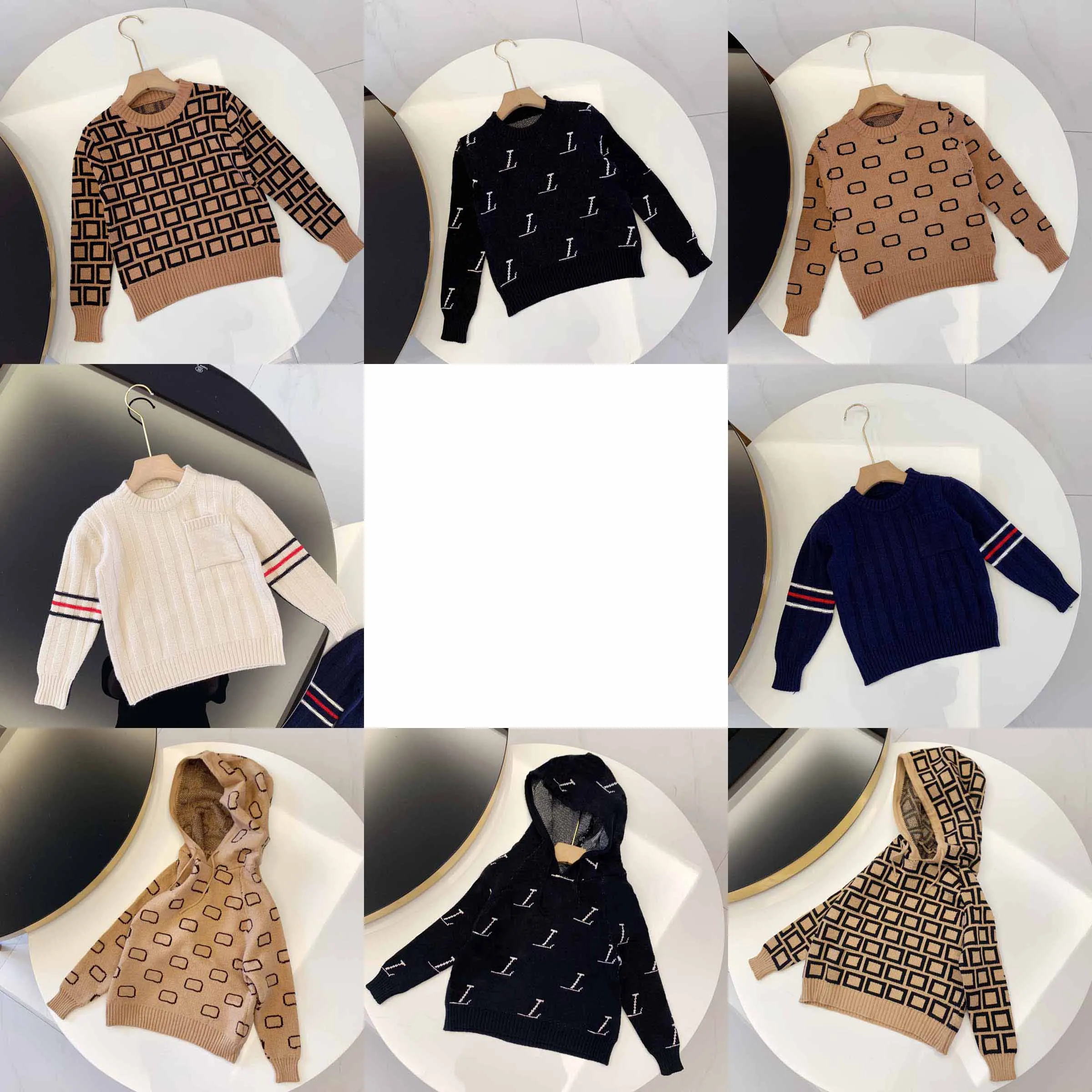 Çocuk Moda Sweaters Erkekler UNISEX BEBEK KÜÇÜK KAZANIŞ KIŞ KURTUSUZLARI KILAŞ SICAK MEKTUP BASKI BASKI KURULDUĞU