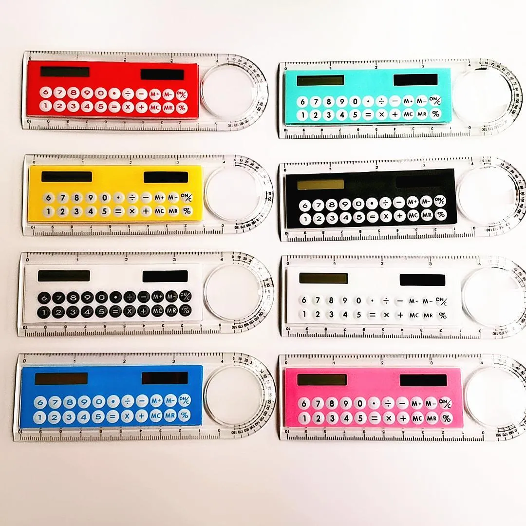 Mini Portable Solar Energy Calculator Multifunction Ruler for Girls Ages  8-11, Multicolor, Latex Material from Dhgate Novelty Games - price 0.71