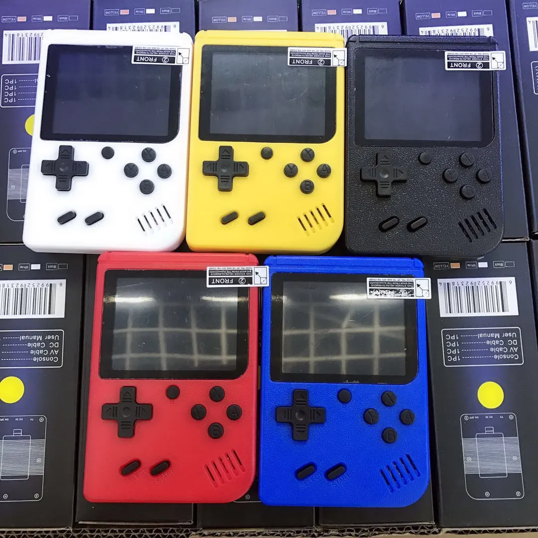 Console Portatile Retrogaming 400 Giochi 8-bit 3 Pollici Gialla - Regalo Per Bambini E Adulti
