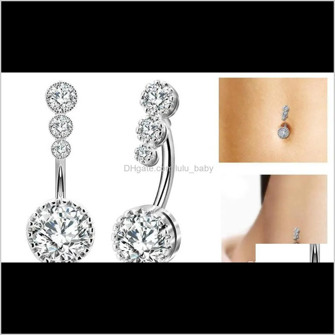 new diamond dangle belly bars belly button rings belly piercing crystal flower body jewelry navel piercing rings flower shape pendant