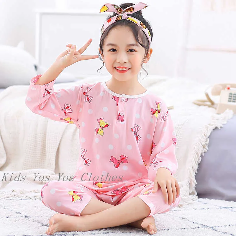 conjunto de pijama de niña. ropa de noche textil para niños ropa