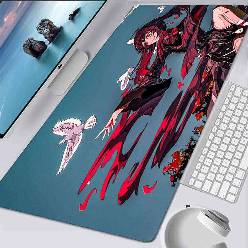 Mouse pad professional eSports game players Speed Lock Edge Rubber Game Desk Genshin Impact Mousepad Keyboard Mat for CSGO LOL