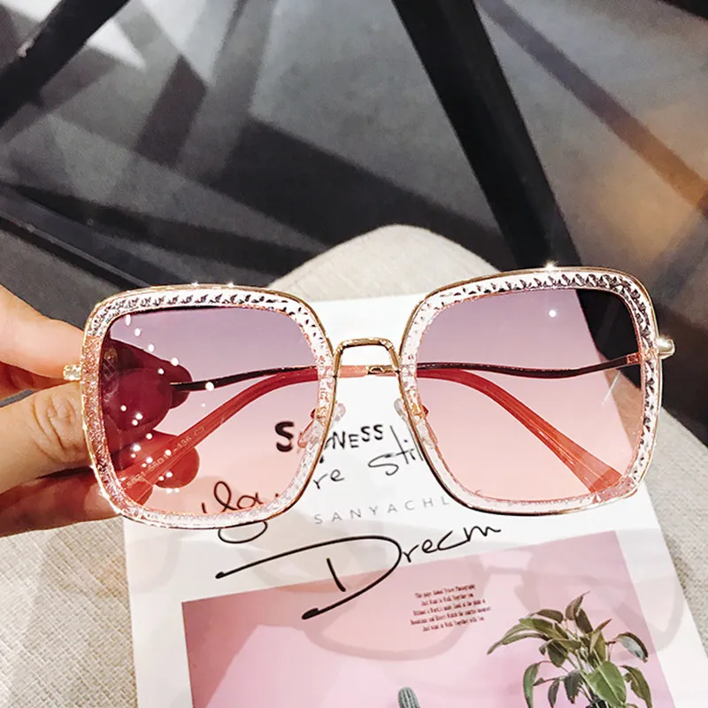 2020 femmes marque de luxe lunettes de soleil polarisées hommes de haute qualité cristal soleil dames dégradé lunettes femme lunettes UV400