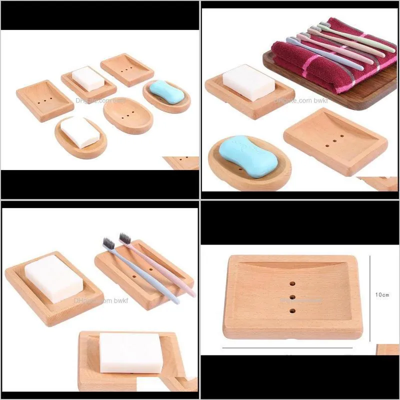 natural wooden soap dishes bathroom shower storage rack solid portable wood drain soap tray new arrivel da257