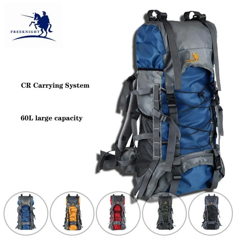 Outdoor Bags FREE KNIGHT 60L Backpack Camping Climbing Bag Waterproof Mountaineering Hiking Backpacks Sport Rucksack