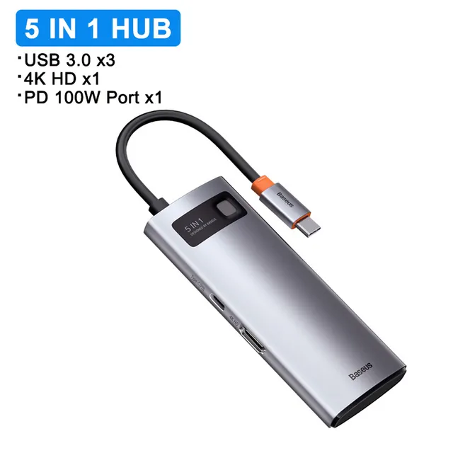 8in1 type-c - Adaptateur Hub USB vers Type C 3.0 séparateur de plusieurs  Ports pour Macbook