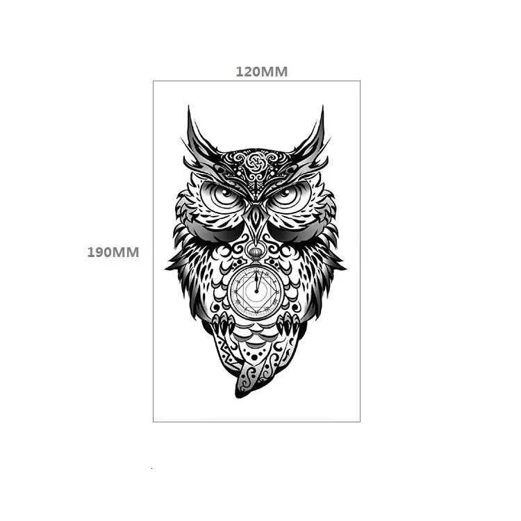 Animal Tattoo Stick Tiger Head Wolf Head Geometric Shape Wind Suit