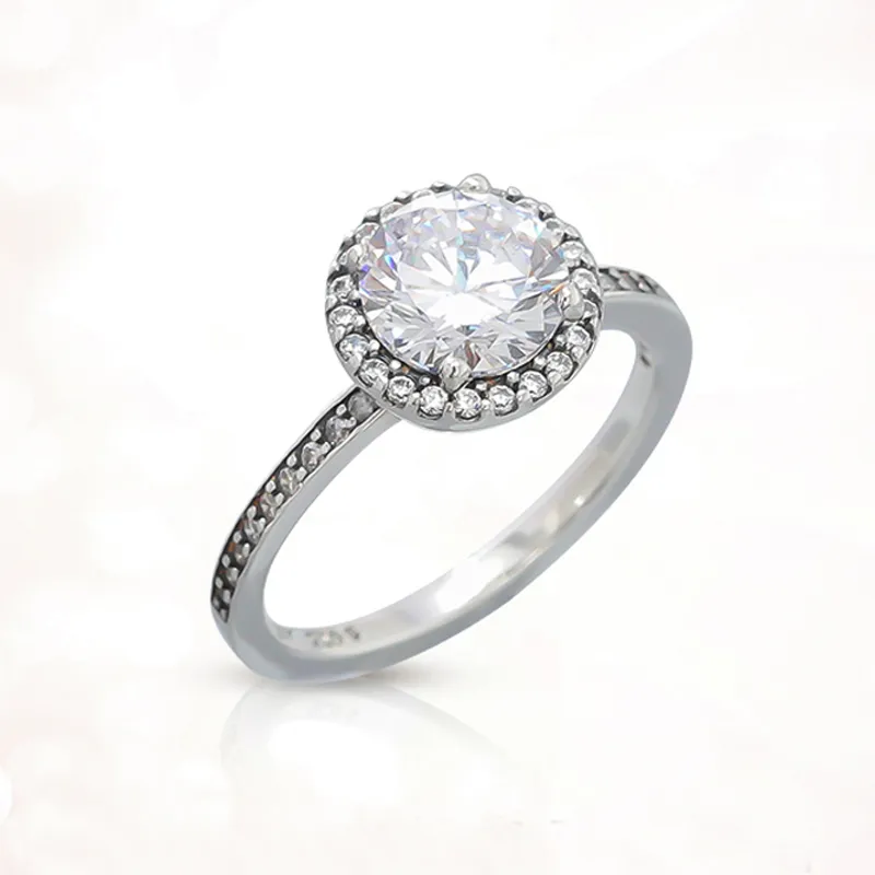 Womens Wedding Ring Fit Pandora 925 Sterling Silver CZ Diamond Ringen met originele doos Engagement Fijne sieraden voor dame meisjes