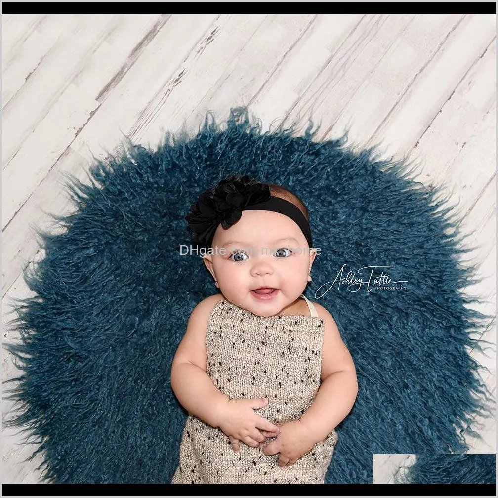 don&judy round 60cm newborn baby infant photo blanket fake fur rug blankets photography background baby photo shoot for studio 201106