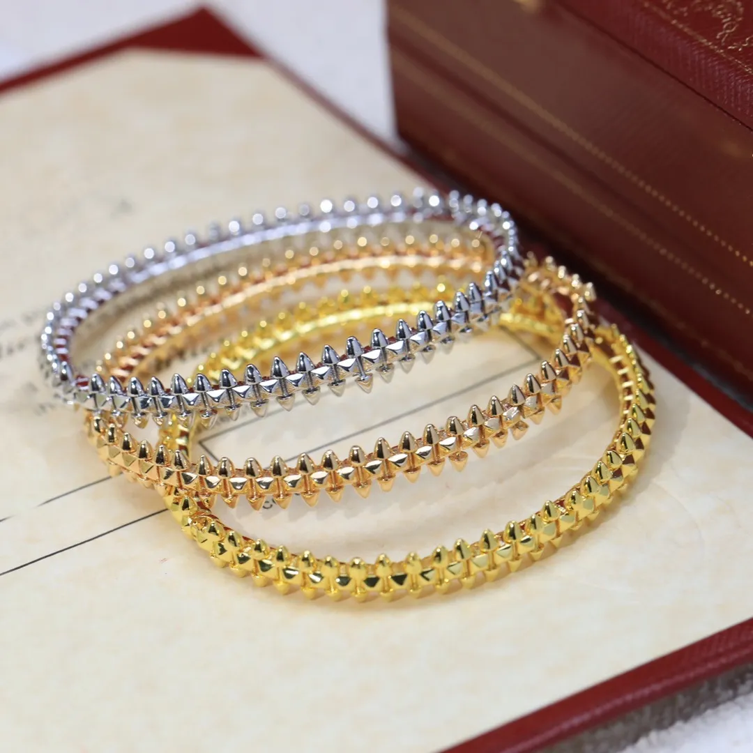 clash serie bangle 18 K goud vervaagt nooit officiële replica sieraden topkwaliteit luxe merk armbanden klassieke stijl armband hoogste teller kwaliteit prachtig cadeau