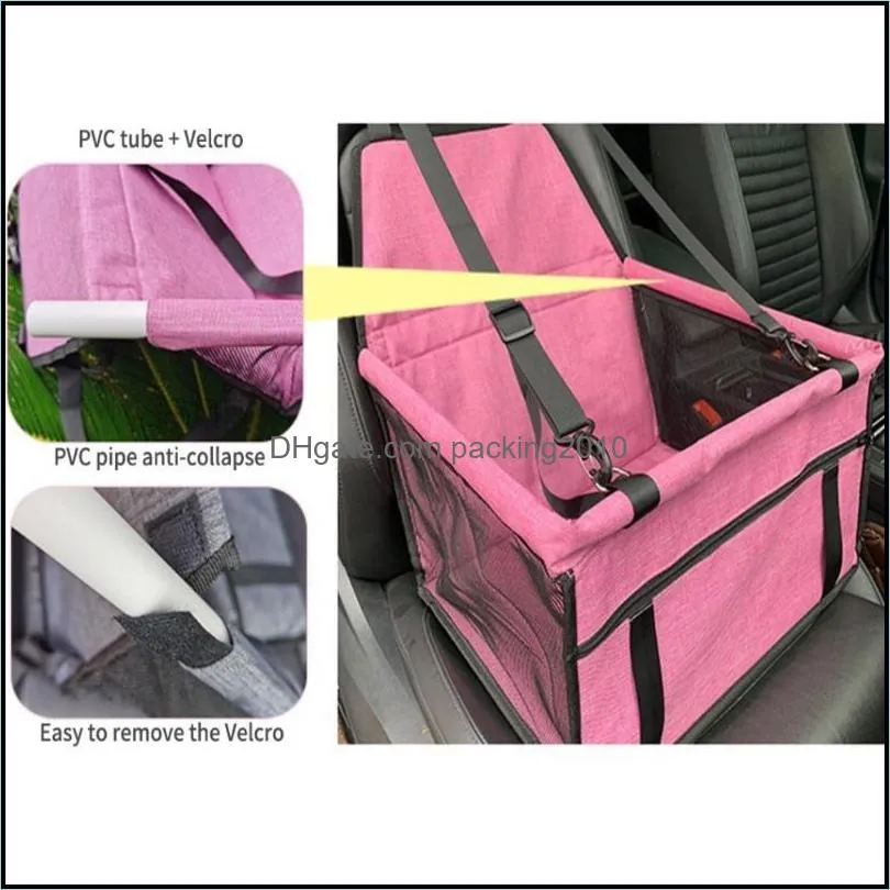 Folding Pet Dog Carrier Pad Waterproof Dog Seat Bag Basket Safe Carry House Cat Puppy Bag Car Seat Pet Products