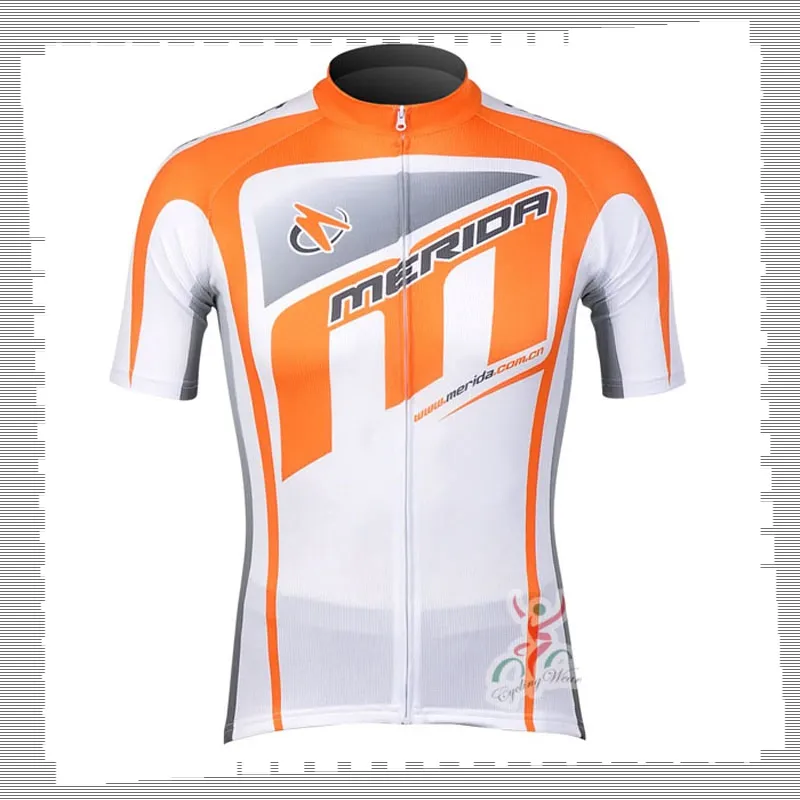 Jazda na rowerze Jersey Pro Team Merida Mens Lato Szybkie Suche Sporty Jednolite Koszulki Rowerowe Road Rower Topy Wyścigi Odzież Outdoor Sportswear Y21041203 \ t