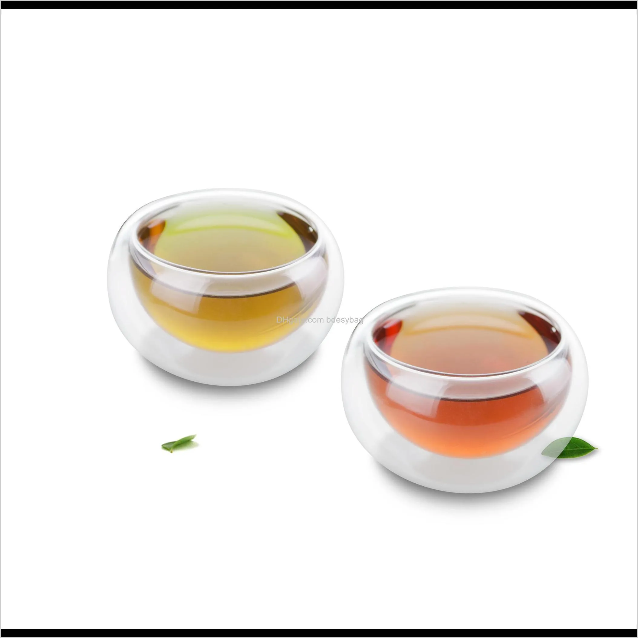 kinds of small handmade glass tea mugs heat resistant clear kungfu tea cups