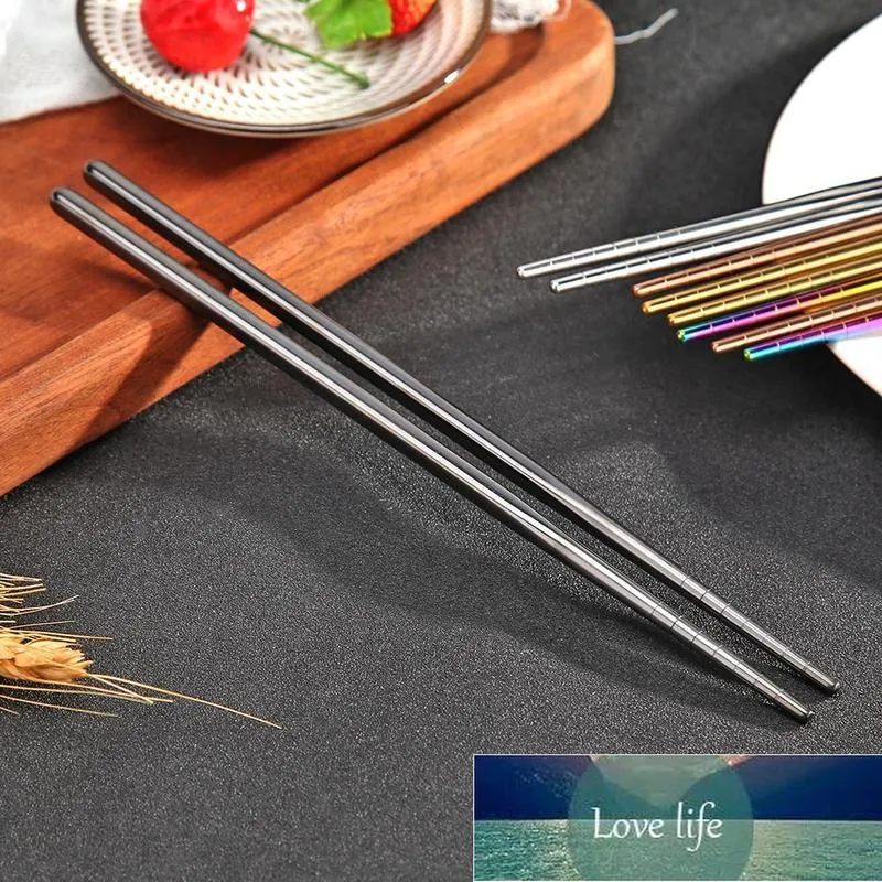1 paio/5 paia di bacchette coreane set di bastoncini per sushi bacchette di  metallo antiscivolo stoviglie posate per la casa colore diverso per tutti