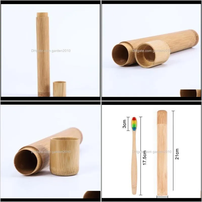 1pc empty toothbrush box bamboo tube eco friendly natural bamboo natural organic biodegradable for travel refillable bottles