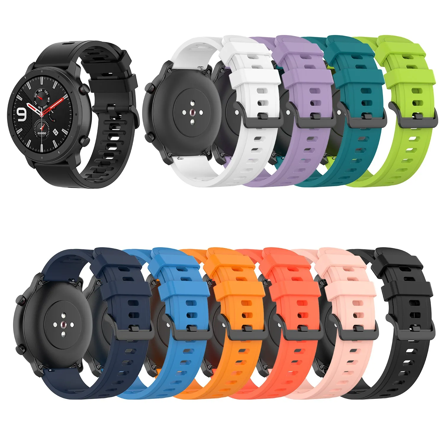 Banda de Relógio de 20 / 22mm para Amazfit GTR 42 / 47mm SmartWatch Pulseira pulseira para Xiaomi Huami Pace / Stratos / 2 Stratos / Stratos 3