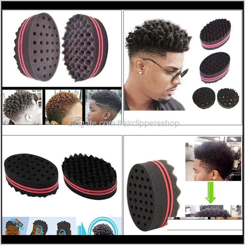 Spazzole in spugna a doppia faccia a forma di onda Multiholes Treccia laterale Twist Curl Wave Brush Strumenti per lo styling 1U48P Bun Maker Kogbm