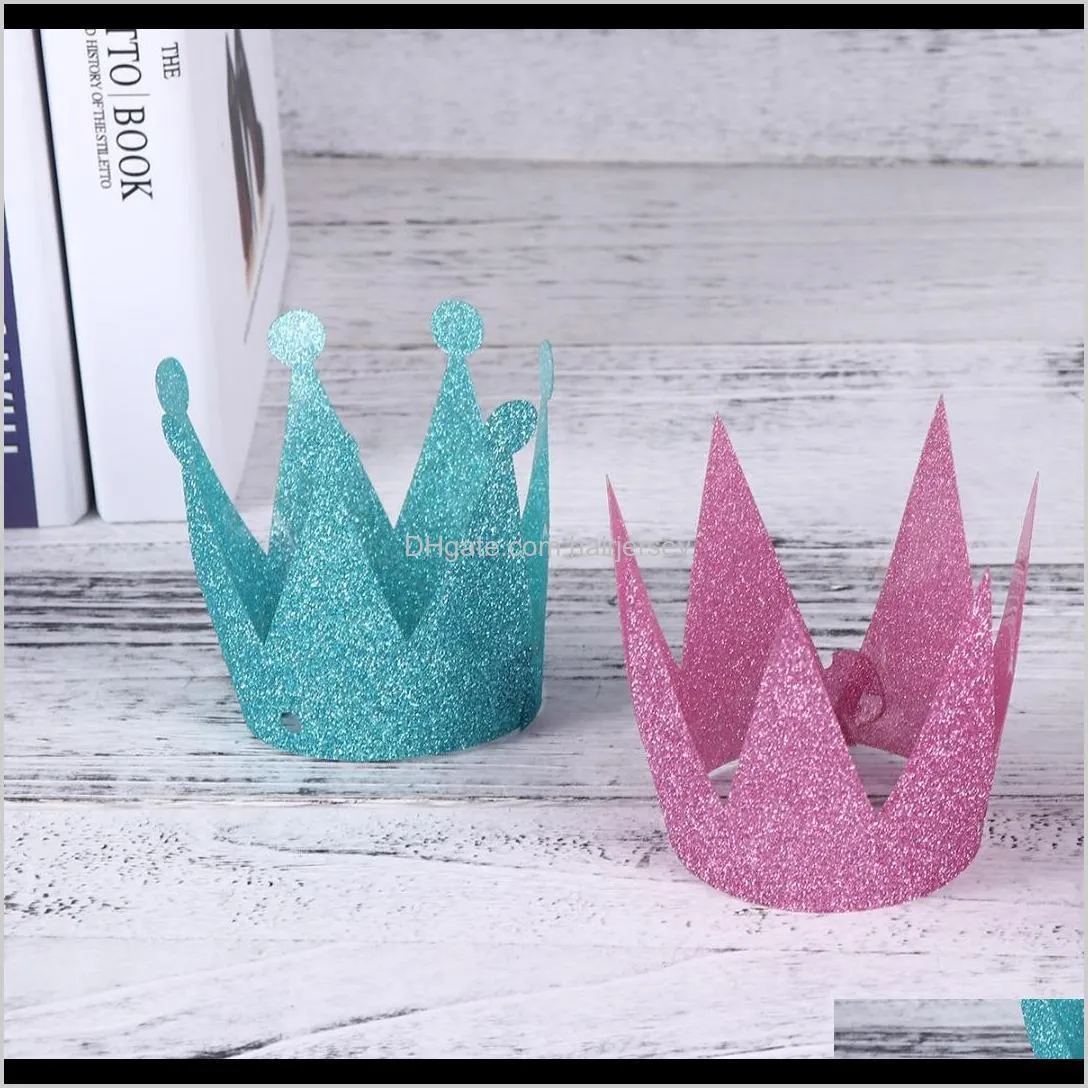 glitter birthday crown hats party hats princess prince crowns for kids and adults party decorations