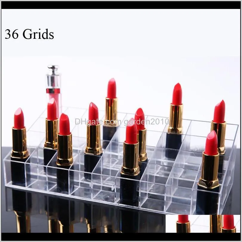 clear plastic 36/40 slot makeup organizer lipstick storage box cosmetic storage lip gloss organizer holder lipstick display rack