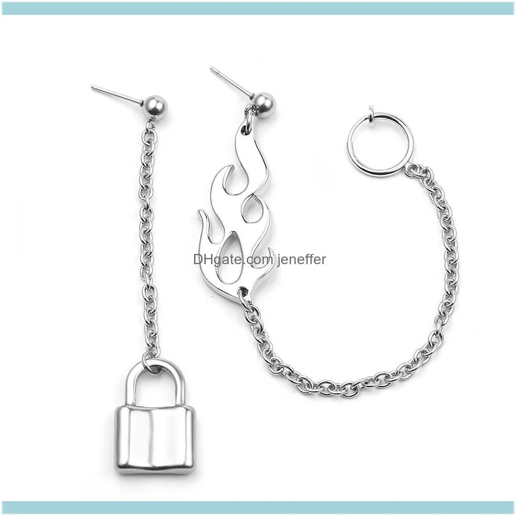 FactoryUF2Yalloy flame Fashion lock and jewelry, Earrings creative