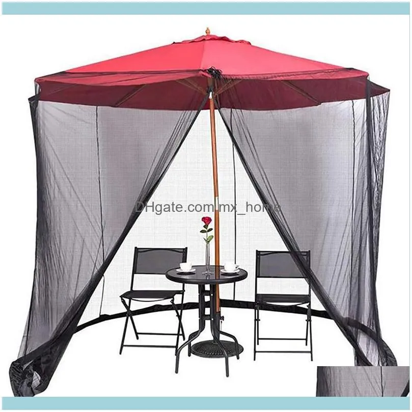 Pátio de edifícios de sombra, gramado Home Gardenshade Guarda-chuva ER Mosquiting Tela para Pátio Table Jardim Camping Deck Mobiliário Zippered MES