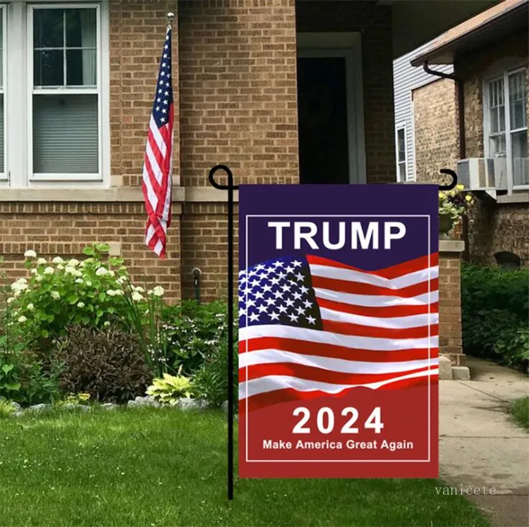 Трамп 2024 Флаг Мага Каг Республиканские флаги США Флаги баннер Флагсанти Байден никогда не президент Америки Дональд забавный сад кампания садовый флагZC306