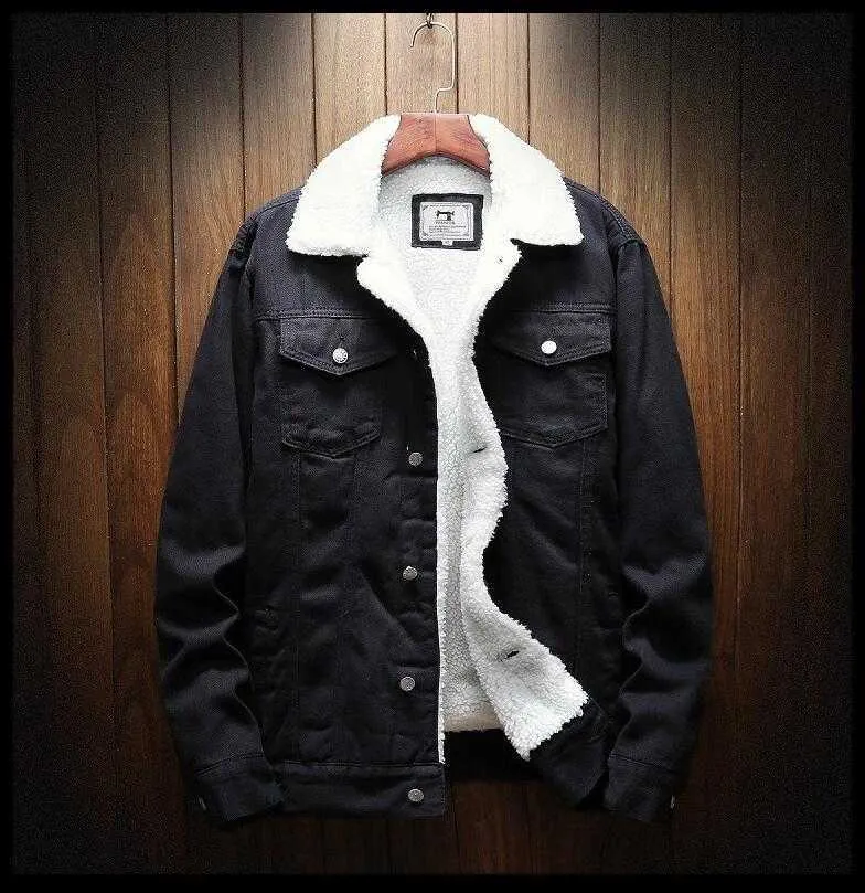 Denim jacket wool lining mens clearance