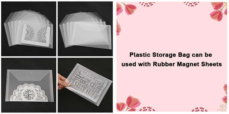 10PCS/set 7x5inch Rubber Magnet Sheet/Plastic Storage Bag Organize