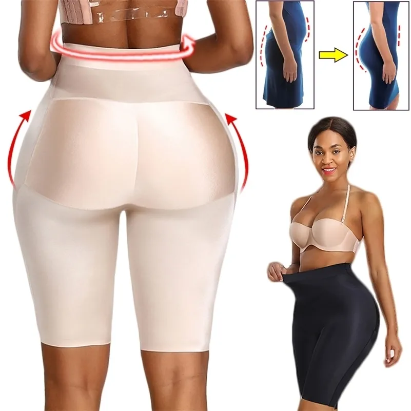 Mulheres acolchoado bunda levantamento apertado underwear bunda de cintura alta instrutores de cintura plana estômago plana shorts sem costura shorts curva shaper 210331