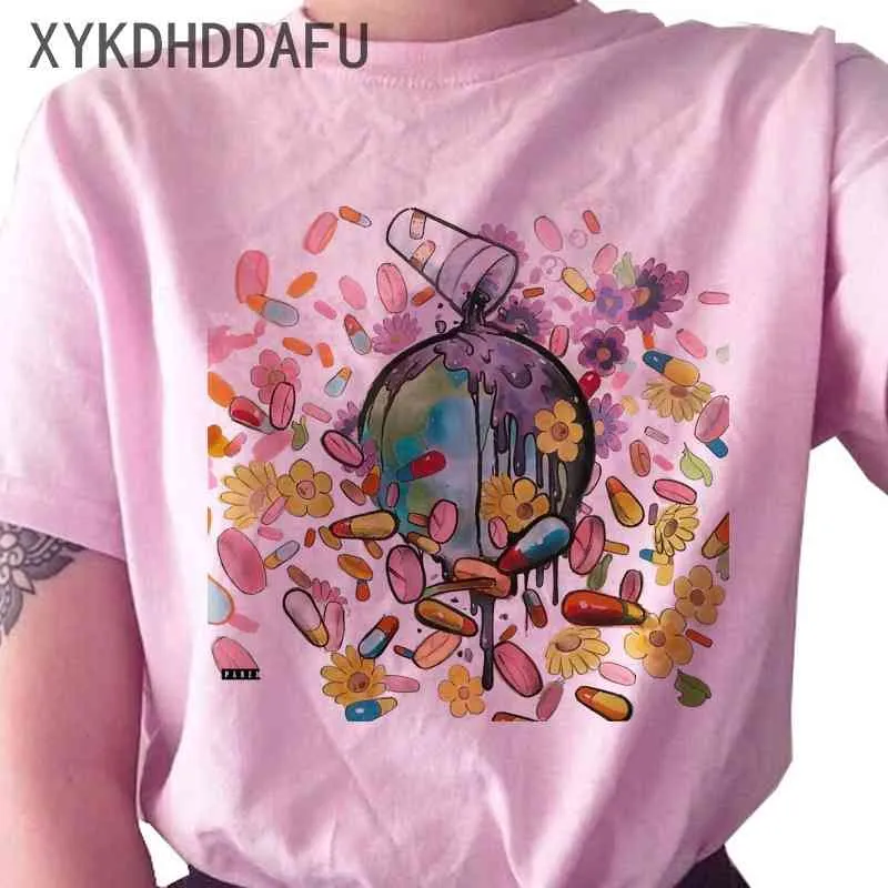 Juice Wrld T-shirt Vrouwen R I P Hip Hop Rapper Streetwear Tshirt Print Kleding Vrouwelijke Casual Ulzzang Grafische T-shirt top Tees T200290K