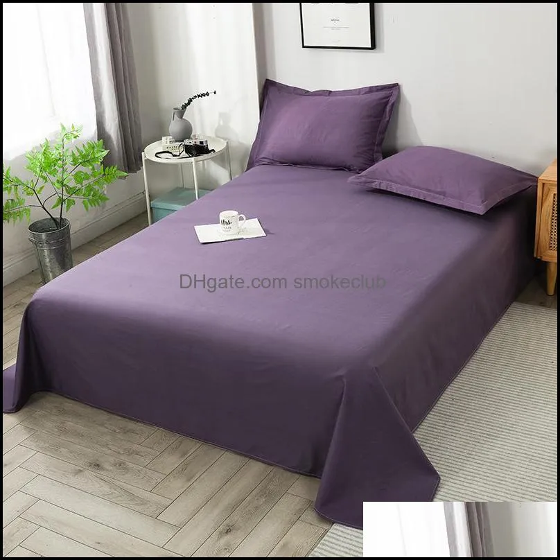 Bedding Sets Pure Color Cotton Sheets, Single-piece Double Mattresses, Single Student Dormitory Beds, El Singles, Doubles