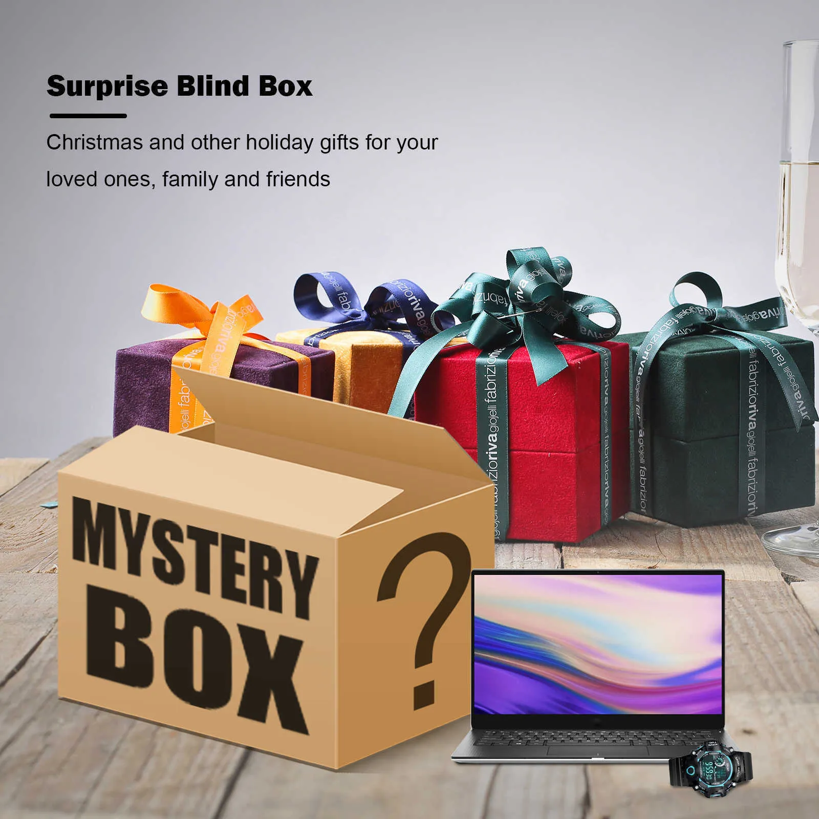 Mystery box elettronica scatole casuali regali a sorpresa di compleanno  regali fortunati per adulti come droni orologi intelligenti Bluetooth