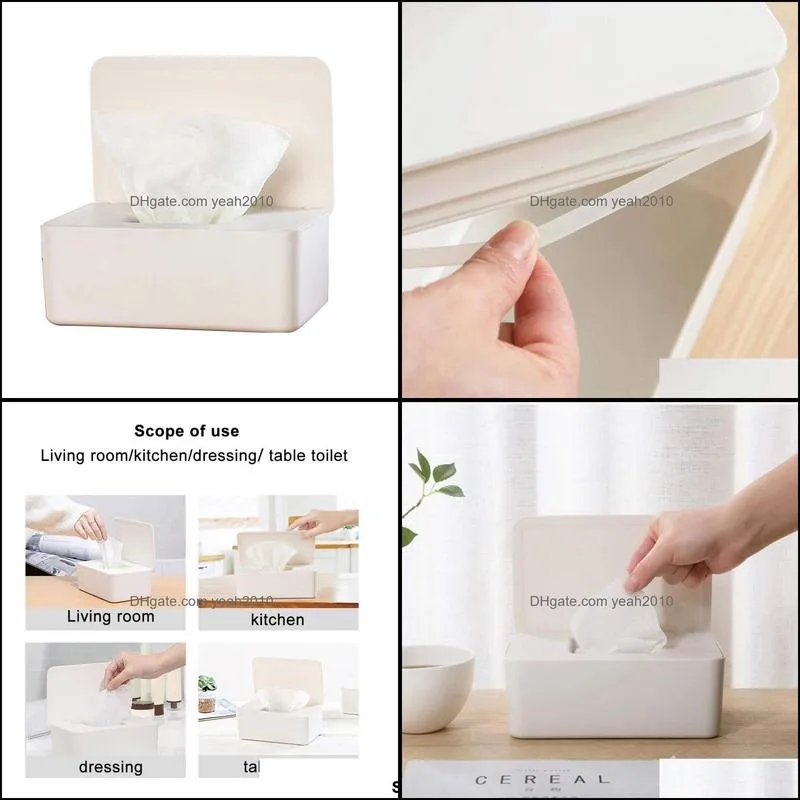 Dry Wet Tissue Paper Case Care Baby Wipes Napkin Storage Box Home Tissue Holder Wipes Dispenser Holder Container DROPSHIPPING