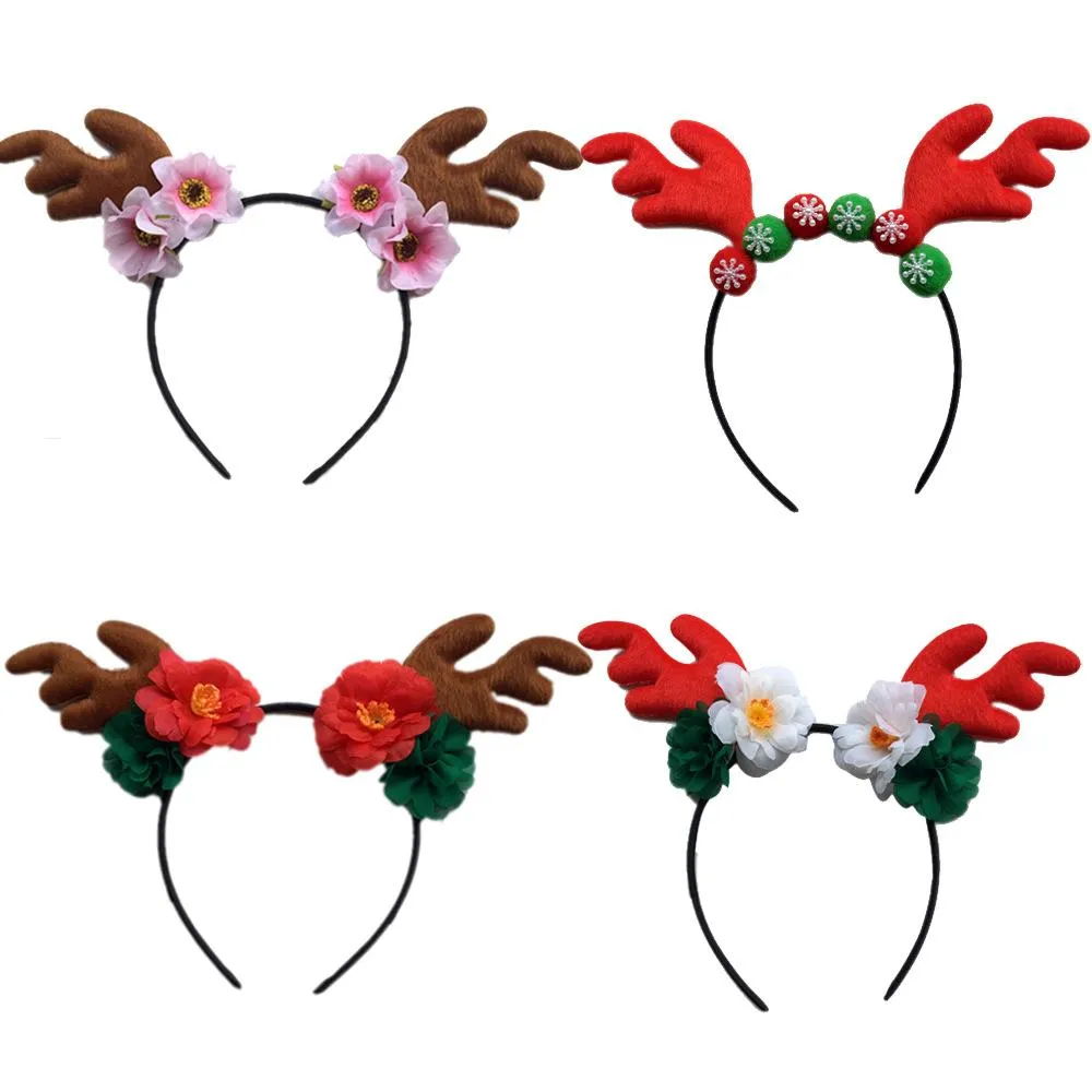 Geweih Stirnband Mädchen Baby Stirnband Haarnadel Kinder Weihnachtskopfbedeckung Großhandel Haarschmuck