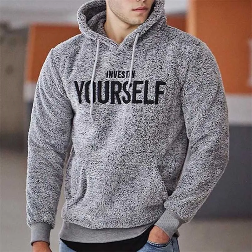 ZITY Felpe con cappuccio da uomo Autunno in pile Casual Felpa con cappuccio da uomo Felpe Pullover Abbigliamento maschile Uomo caldo con cappuccio Streetwear 4xl 5xl 211023