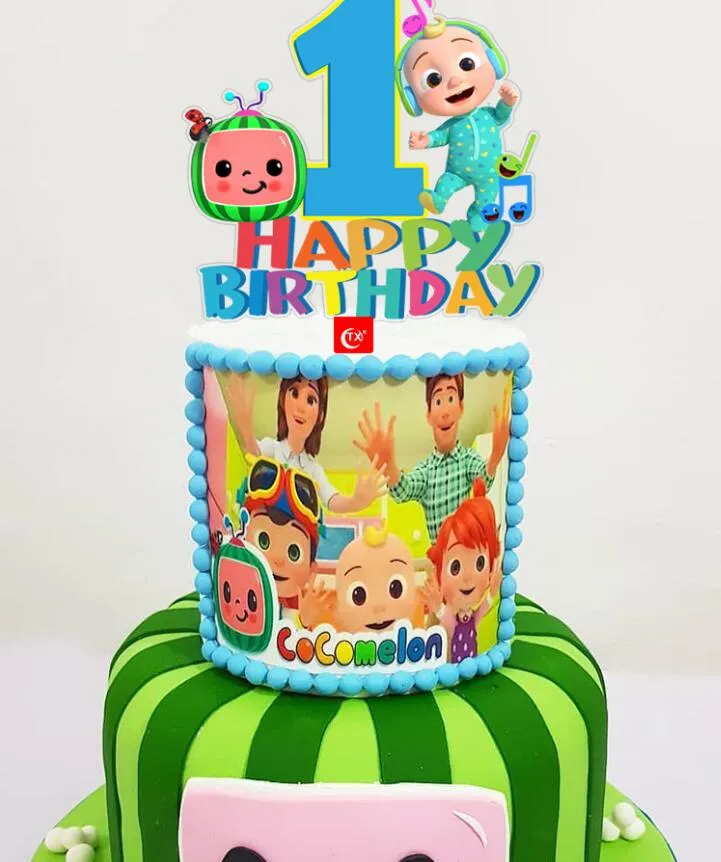 Cocomelon Feste Di Compleanno Decorazione Bambini Cupcake Cake