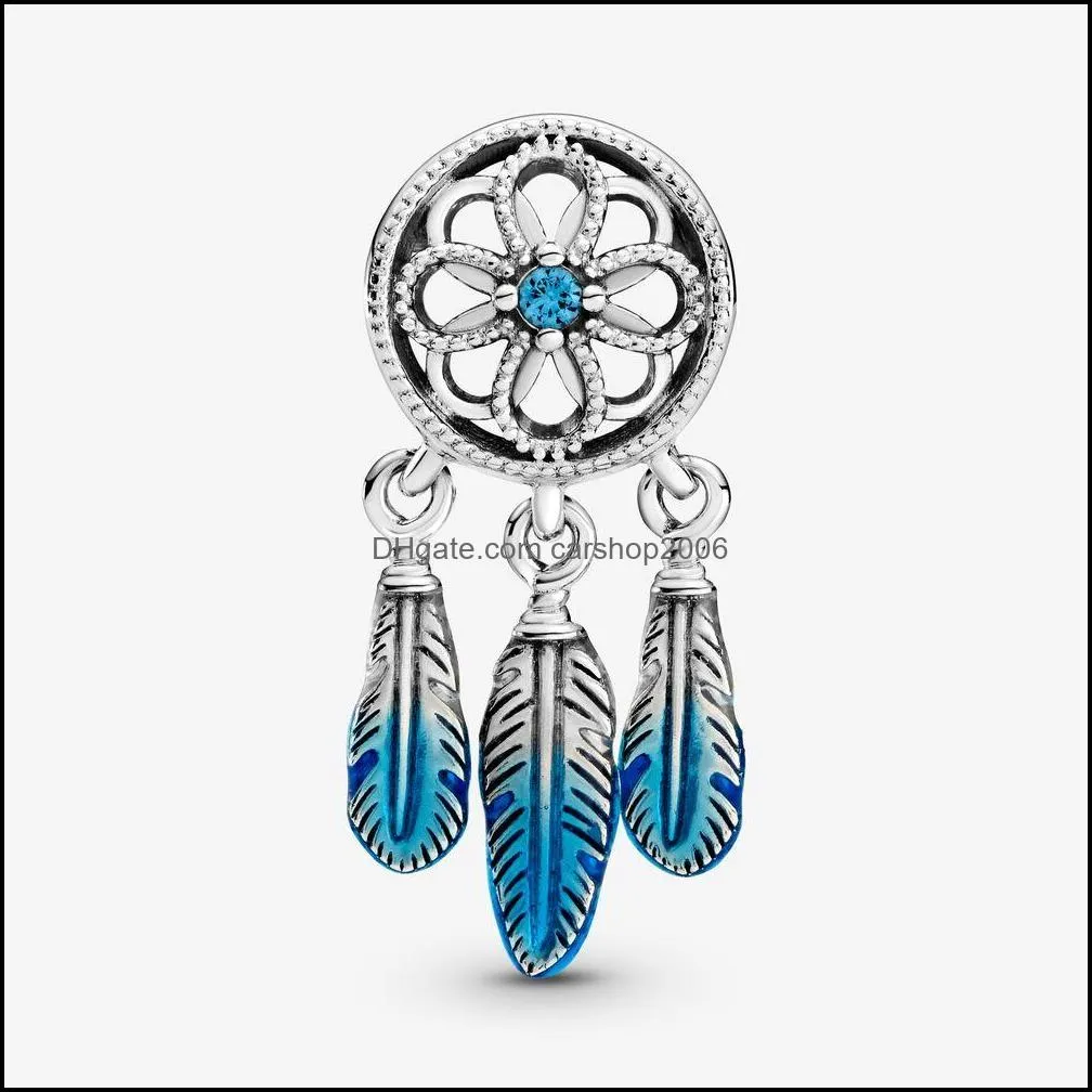 New Arrival 925 Sterling Silver Spiritual Dreamcatcher Dangle Charm Fit Original European Bracelet Fashion Jewelry Accessories