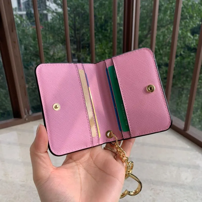 Card Holders Fashion Black Pink Stripe ID Sets Leather Women Holder Cover Organizer Bank
