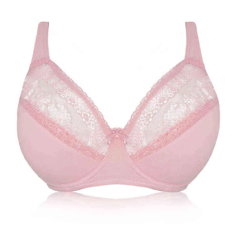 Shop Generic Women Padded Lace Bras Underwire Full Coverage Sheer  Supportive Lace Bra Top Plus Size 40 42 44 46 48 50 52 DD DDD E F G Cup  Online