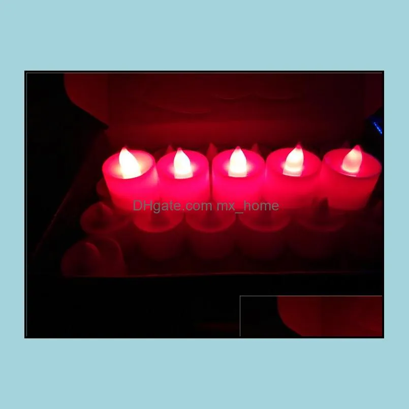 3.5*4.5 cm LED Tealight Tea Candles Flameless Light Battery Operated Wedding Birthday Party Christmas Decoration J082002# DHL