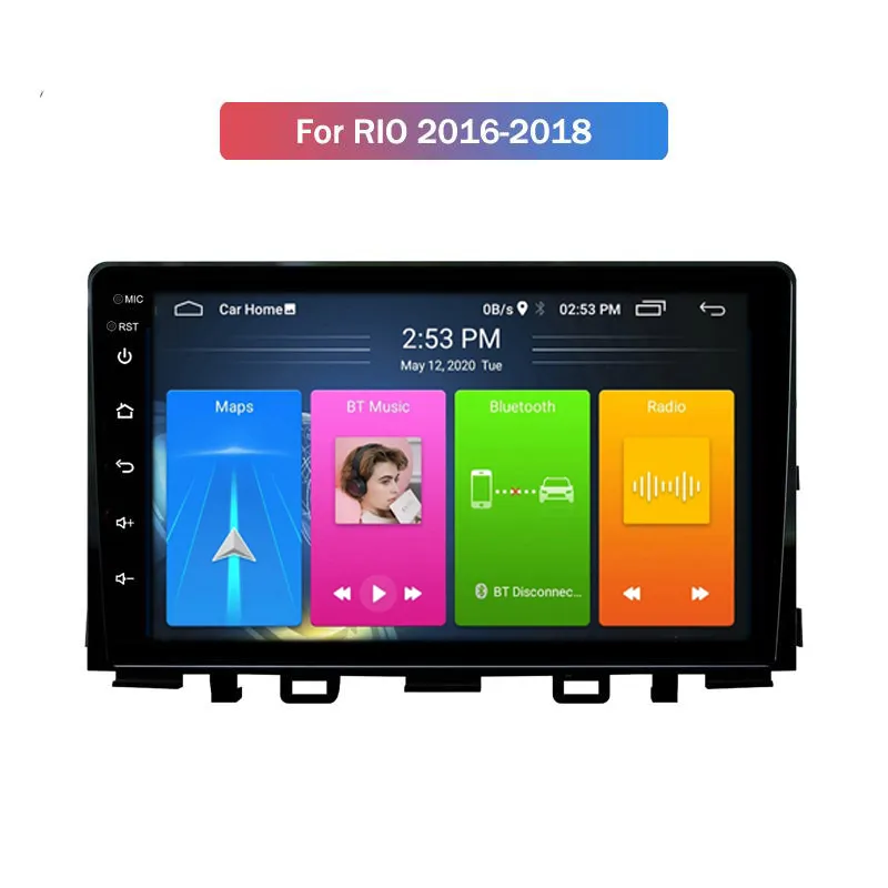 Car DVD Player 2Din 9" Radio Autoradio With GPS For KIA RIO 2016-2018