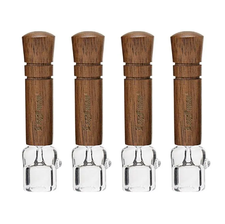 Wood Smoking Pipe With Quartz Glass Burner 98mm 68mm Tobacco Herb Smok Pipes Accessories SN2671