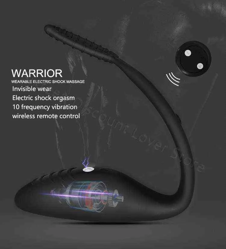 Electric Shock Prostate Massager With Wireless Remote Control_voghion.com