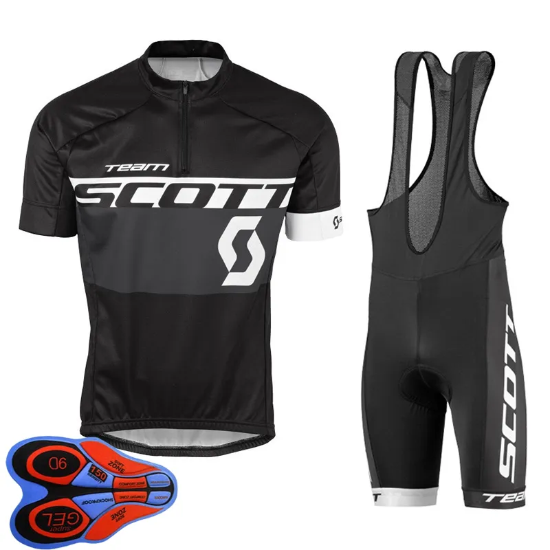 Sommar Scott Team Mens Cykling Jersey Suit Short Sleeve Bike Shirt Bib Byxor Sätter Snabbtorkad Andningsbar Pro Racing Kläder Storlek XXS-6XL Y21041032