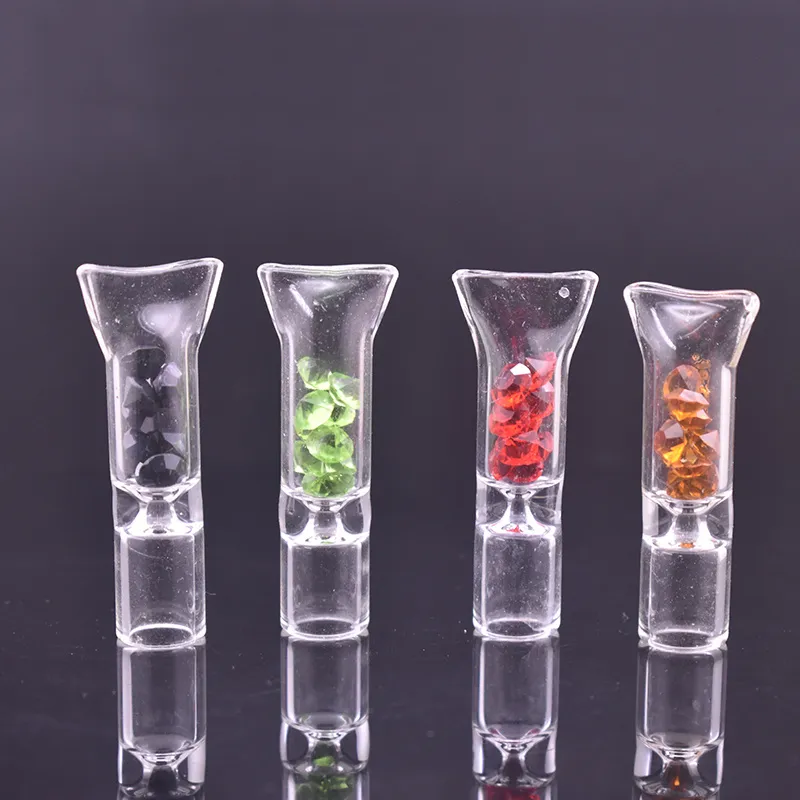 glass cigarette filter Honeypuff Glass Cigarette Filter Holder with Diamond Mouthpiece